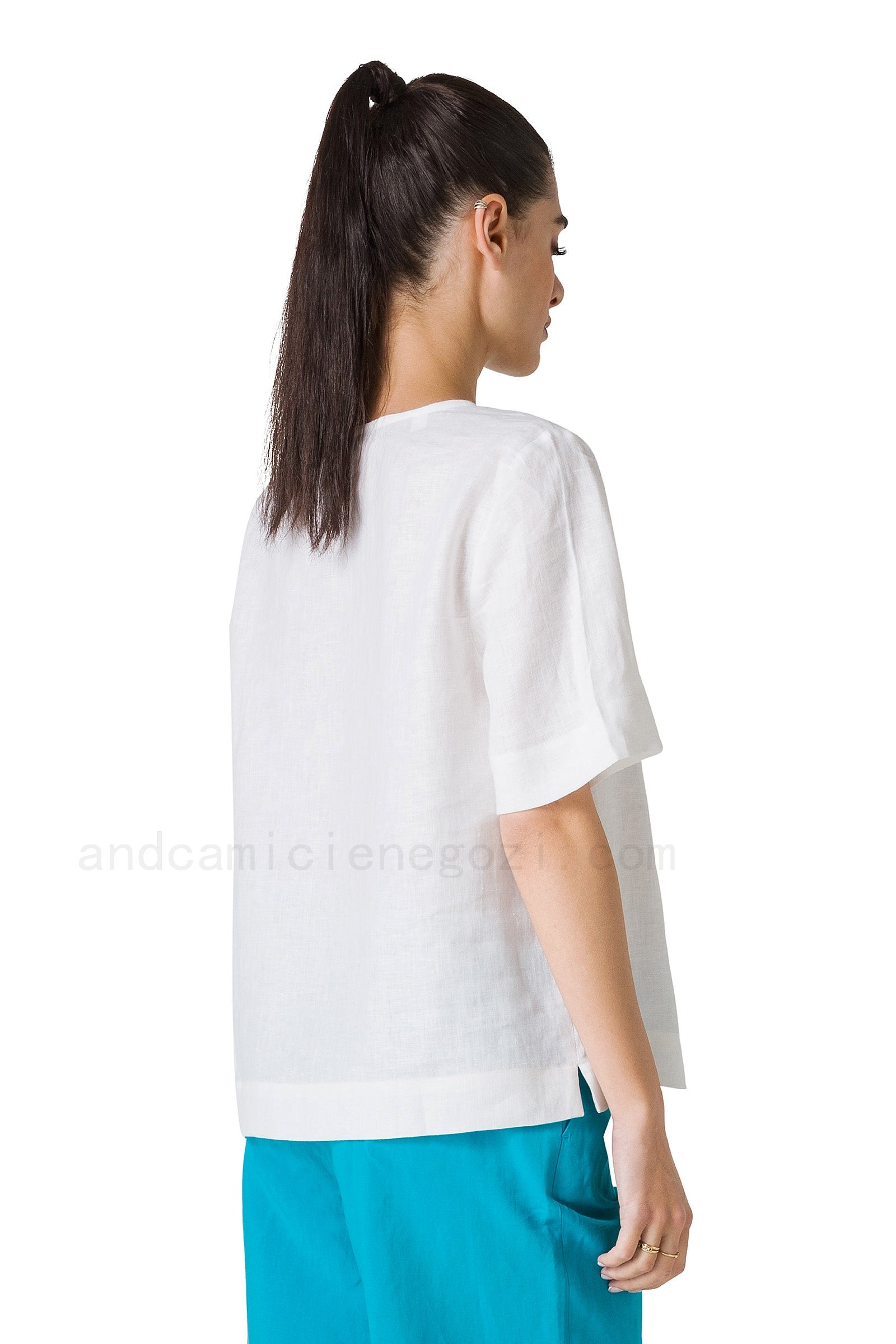 Vendita Online BLUSA IN PURO LINO F08168866-0487 And Outlet